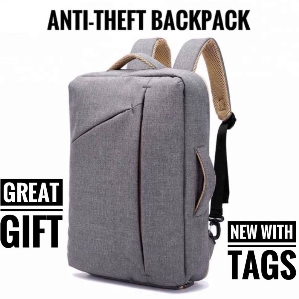 Anti-Theft Laptop Backpack for Women - Gray